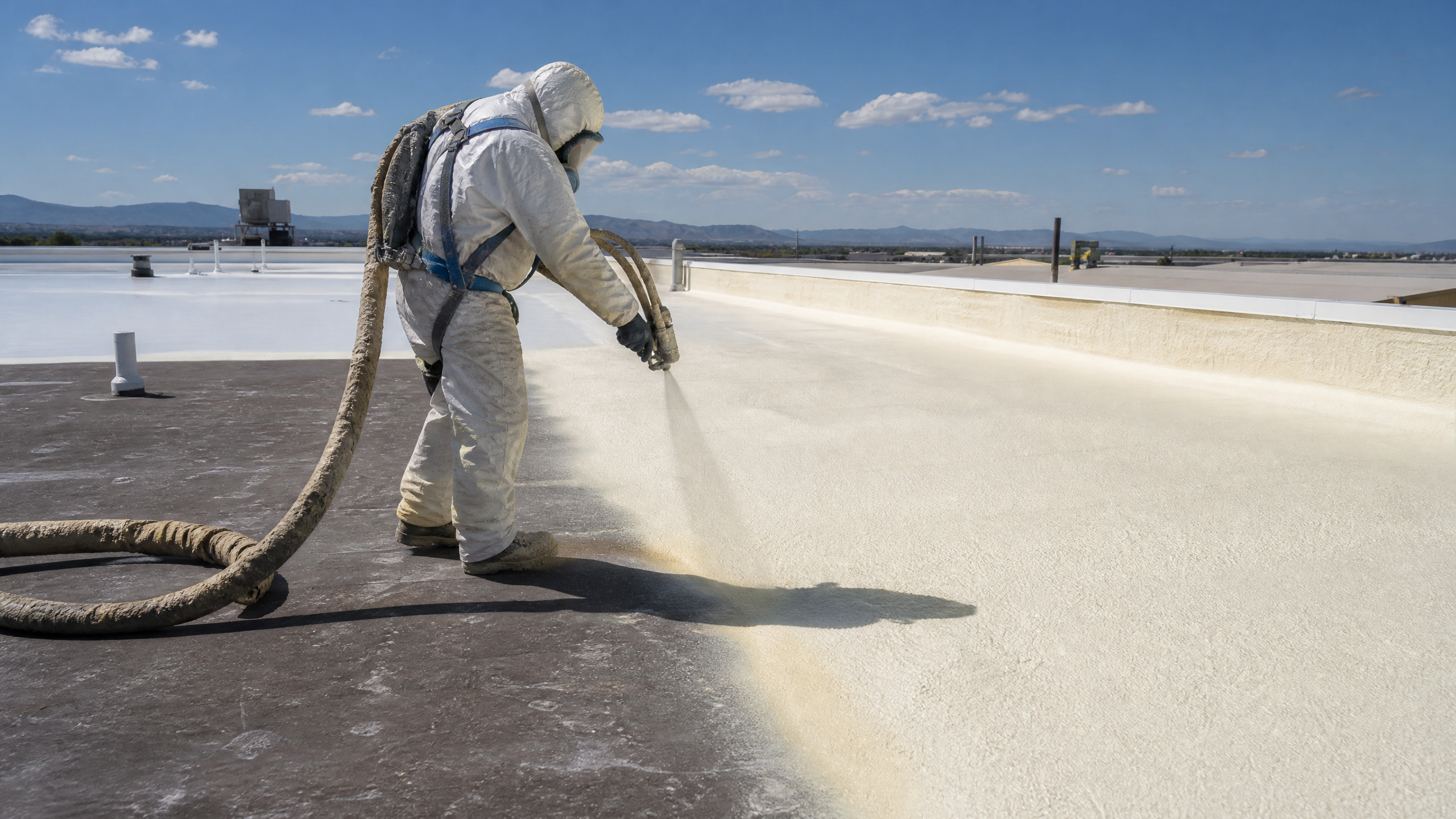 Spray Foam commercial roofing system