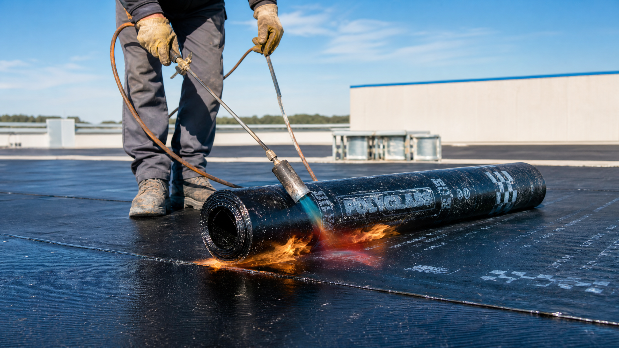 Torch Down commercial roofing system